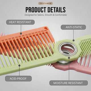 Orange Spining Hair Cutting Comb