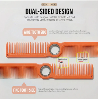 Orange Spining Hair Cutting Comb